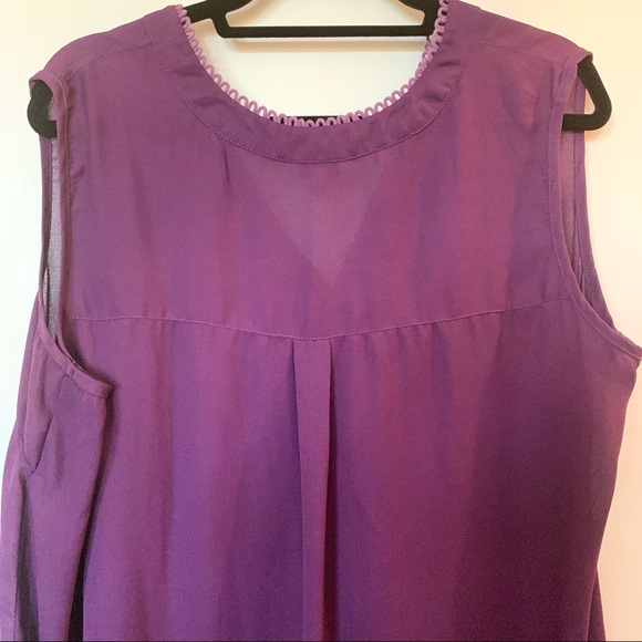 Womens Plus Size MPH Collection Purple Tank Top 2X - Picture 9 of 9
